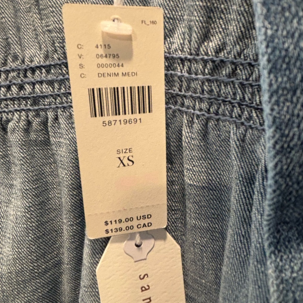 Anthropologie Women’s Smocked Chambray Jacket NWT xs - Picture 3 of 6